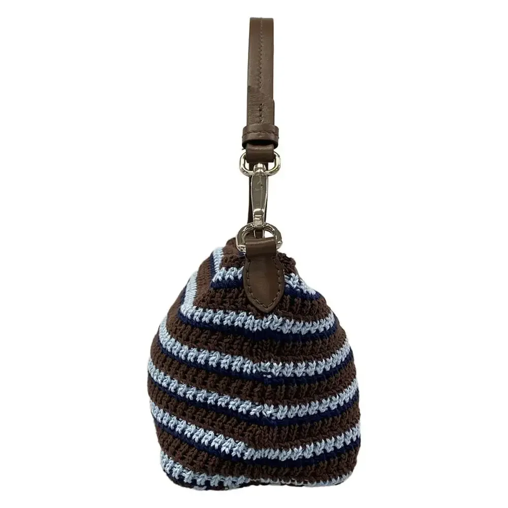 Miu Miu Spirit Handbag 5NE841 Dark Brown Light Blue Dark Navy